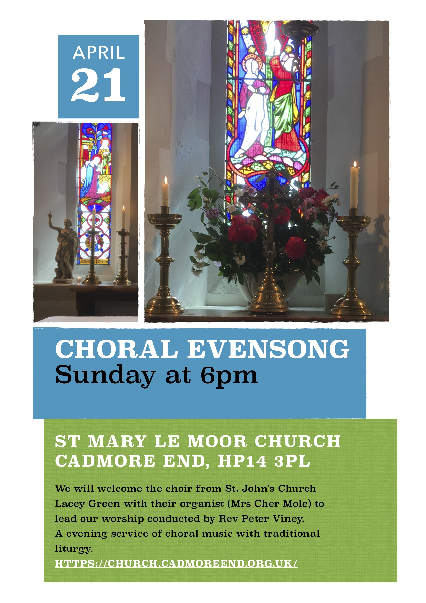 Choral Evensong Sunday 21st April